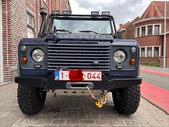LAND ROVER DEFENDER 110 UNIEK, Auto's, Euro 5, Stof, Zwart, Blauw