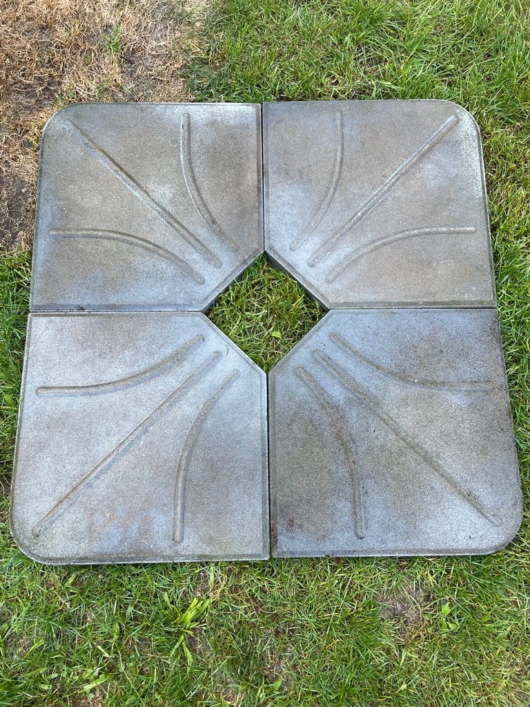 4 parasolvoeten, Tuin en Terras, Parasols, Ophalen, Gebruikt, Minder dan 1 meter, Parasolvoet