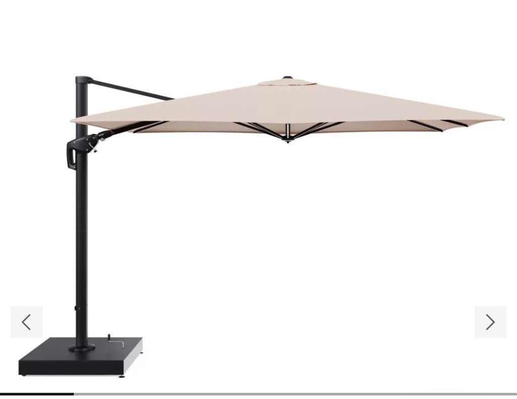Gratis Parasol (zweefparasol) in beige, Ophalen, Gebruikt, Zweefparasol