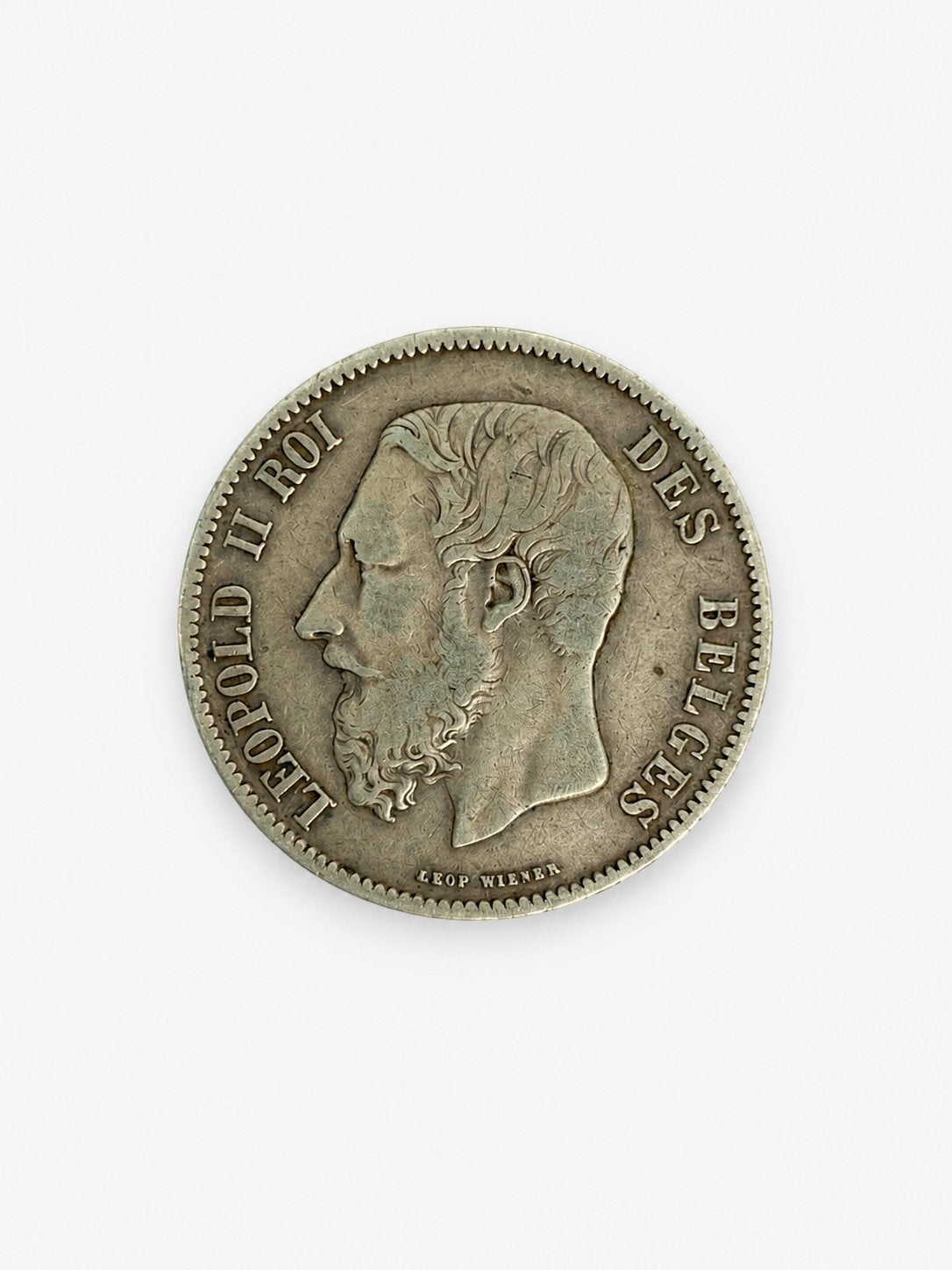 belgische zilveren 5 frank munt 1869 – leopold ii, Postzegels en Munten, Ophalen of Verzenden, Zilver