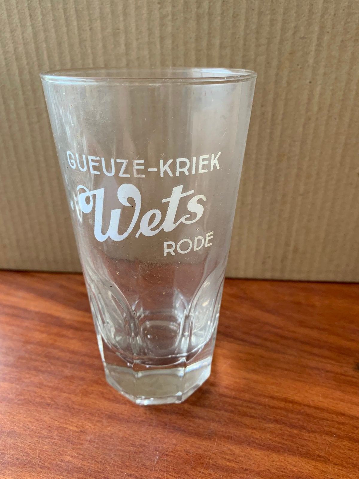 Verre à bière Old West. Rouge, Enlèvement ou Envoi, Verre à bière