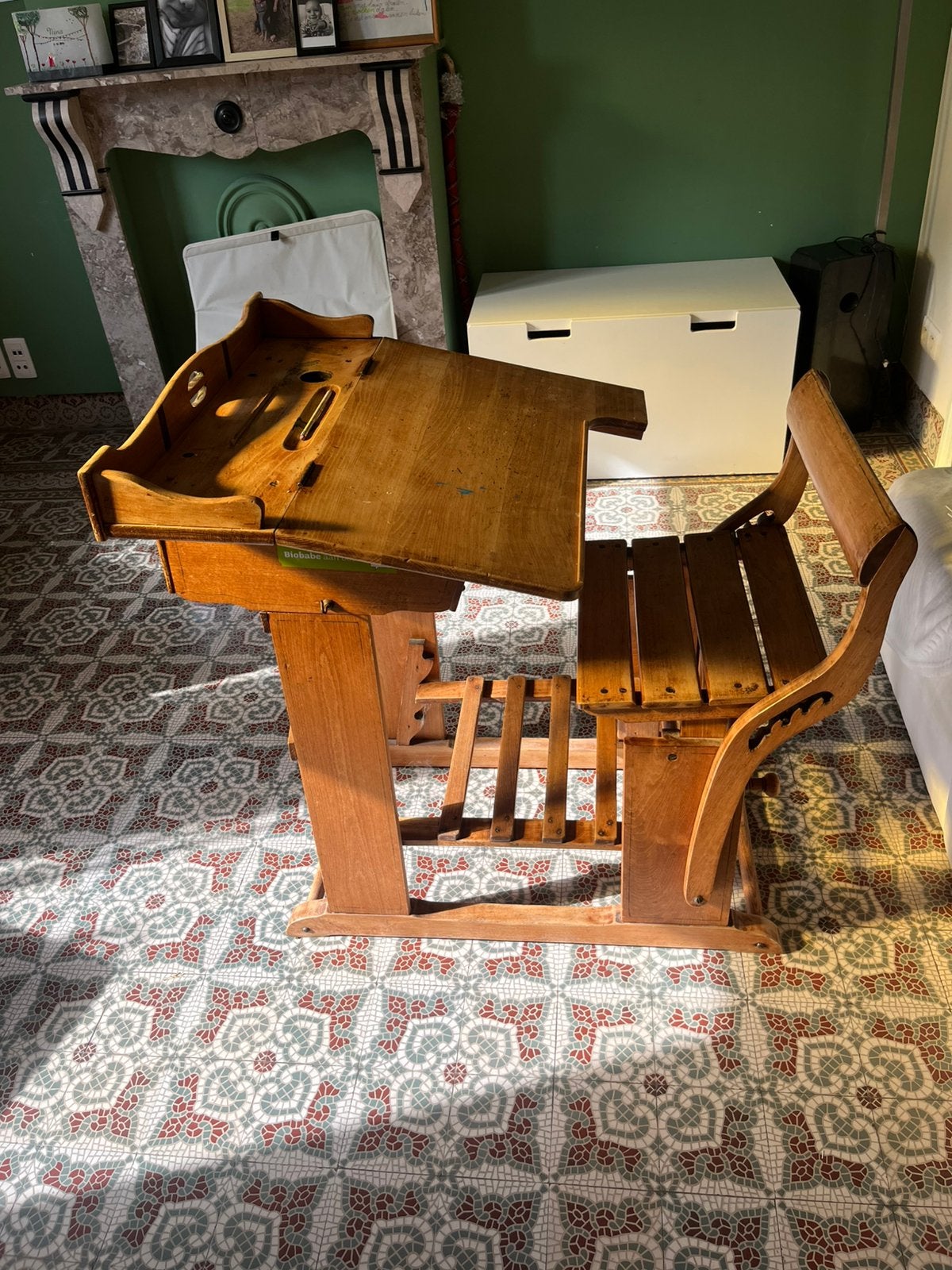 Vintage kinderbureau, Huis en Inrichting, Ophalen, Hout, Kinderbureau, Vintage