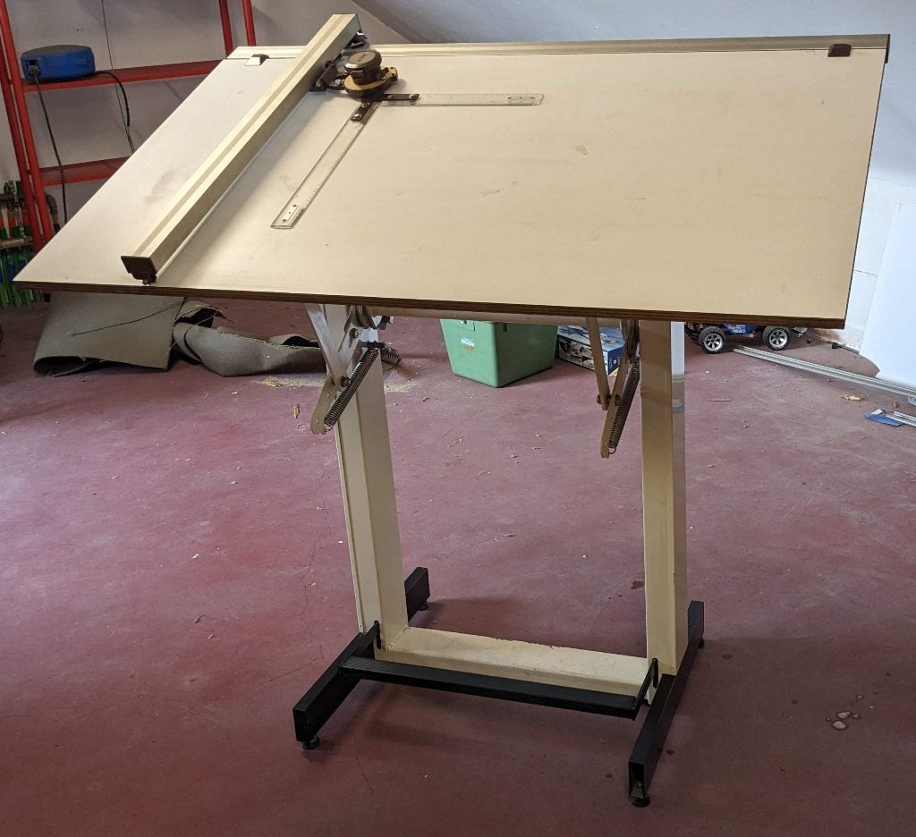 Professionele tekentafel ASTAR 140*80, volledig verstelbaar, Ophalen, Gebruikt