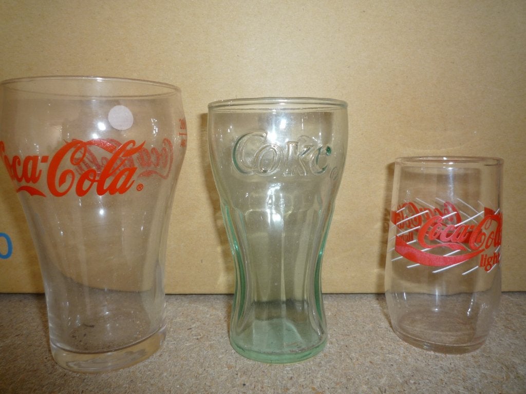 Coca-Cola glazen - héél oud en meer dan 35 j oud - 18 cl, Ophalen