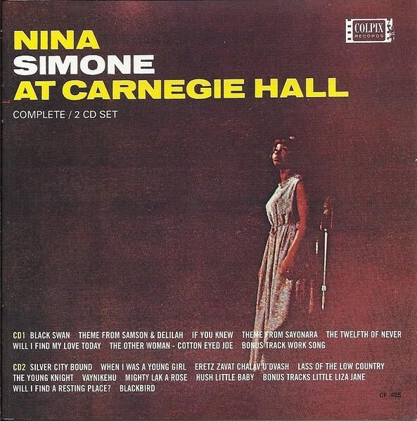 724 - NINA SIMONE - AT CARNEGIE HALL - 2CD - NIEUW, Cd's en Dvd's, Cd's | Jazz en Blues, Verzenden, 1960 tot 1980, Nieuw in verpakking