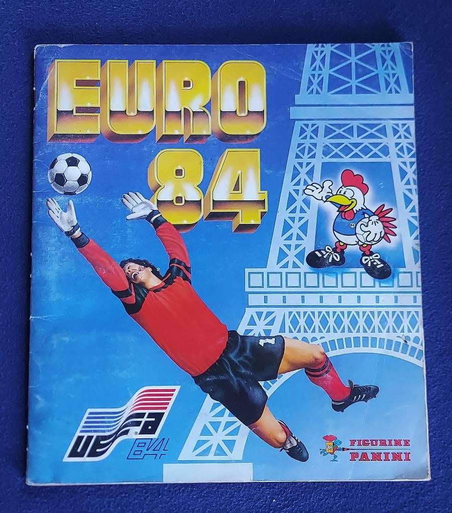 Panini sticker album voetbal ' EK Euro 84 ' -volledig-, Ophalen of Verzenden, Gebruikt, Meerdere stickers