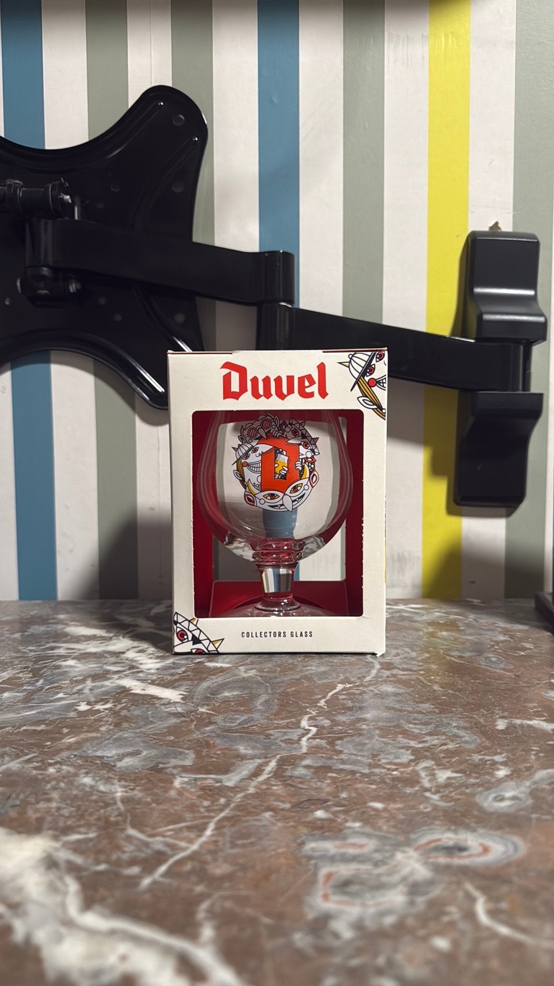 duvel glas patrick croes in doos, Verzamelen, Ophalen, Zo goed als nieuw