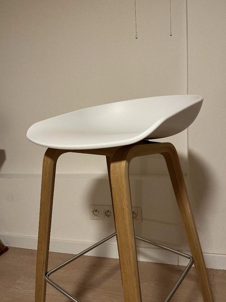 Houten barkruk - HAY About a Stool, Maison & Meubles, Tabourets de bar, Comme neuf, 60 à 90 cm, Bois, Synthétique, 1 tabouret