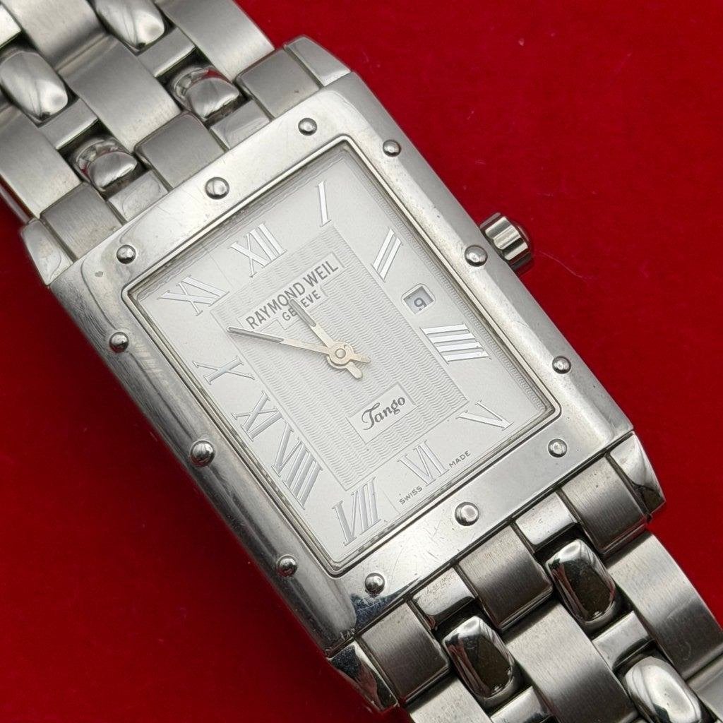 Raymond Weil Tango Rectangular - Staal, Handtassen en Accessoires, Horloges | Heren, Staal, Gebruikt, Staal, Polshorloge