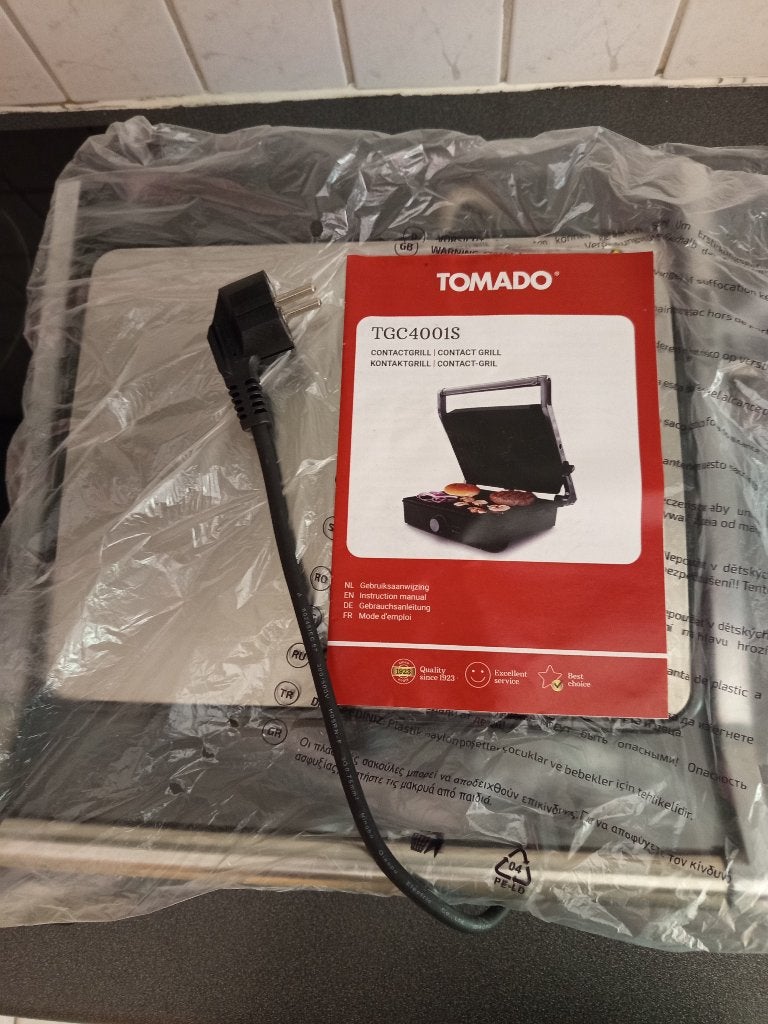 20 Euro - NIEUW XL Contactgrill TOMADO TGC4001S, Ophalen, Overige typen, Overige merken, Nieuw