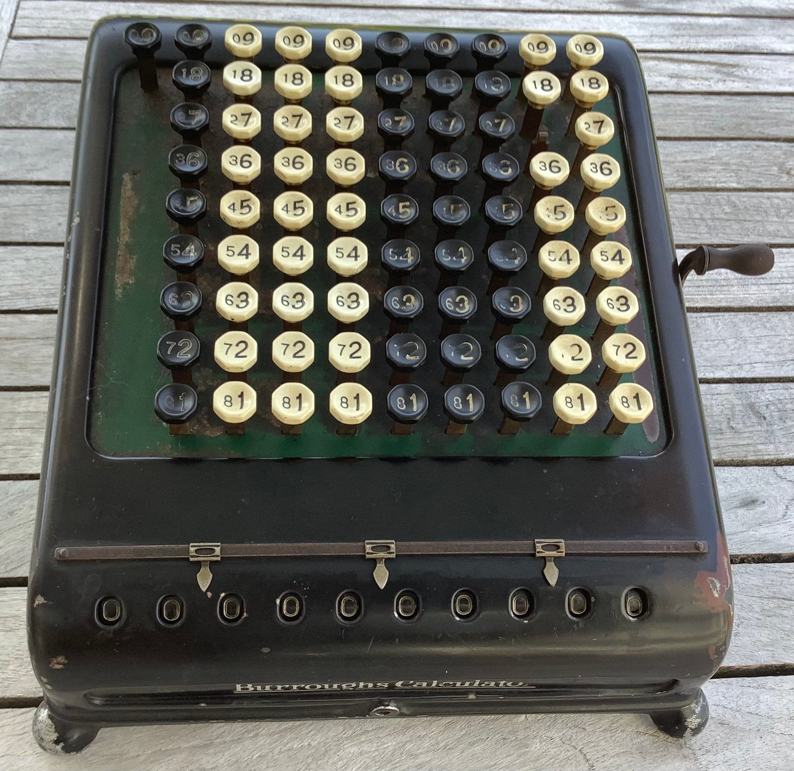 Prachtige Antieke Burroughs Calculator (Klasse 5), Ophalen