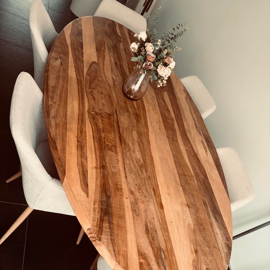 Houten eettafel 1m80 /2m, Huis en Inrichting, Tafels | Eettafels, Ophalen, Zo goed als nieuw