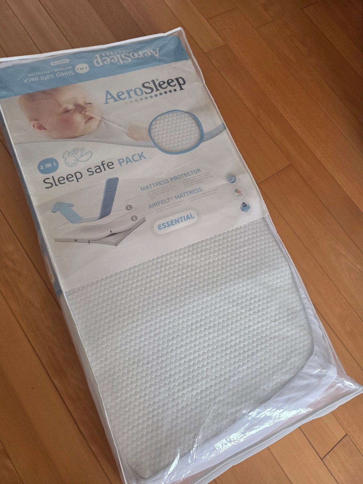 Aerosleep matras baby peuter + 2 hoezen 120 x 60 cm, Ophalen