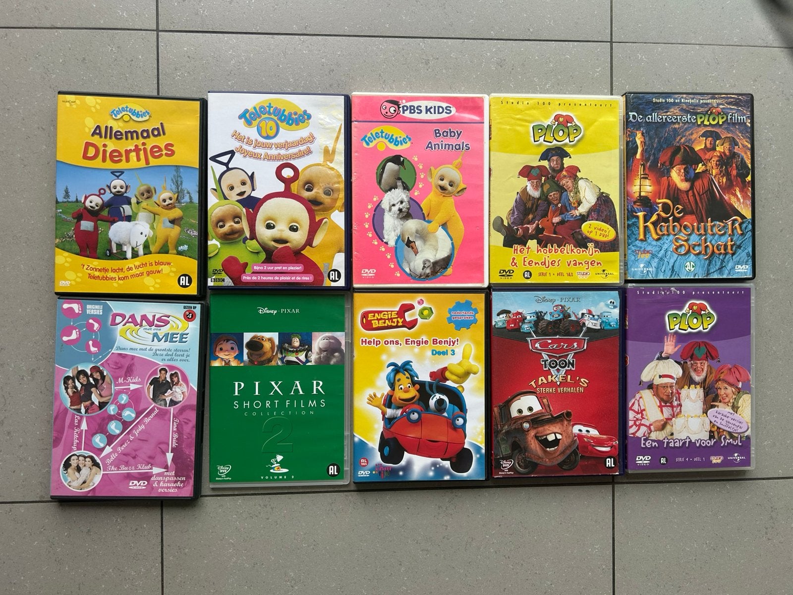 Lot van 27 Kinder-DVD’s (Disney, Studio 100, Teletubbies, K3, Ophalen, Gebruikt, Sinterklaas, Show