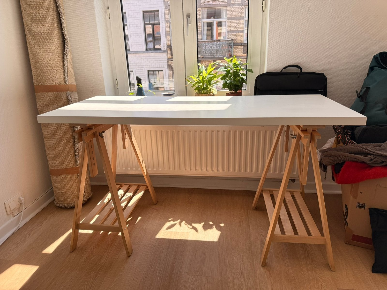 Bureau modulable IKEA LAGKAPTEN / MITTBACK 140x60, Ophalen, IKEA