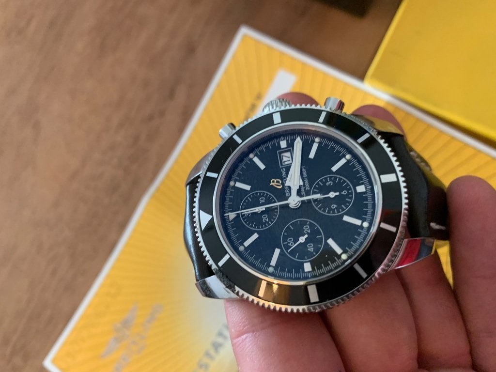 Chronographe Breitling Superocean Heritage 46, Montre-bracelet, Breitling, Cuir, Comme neuf