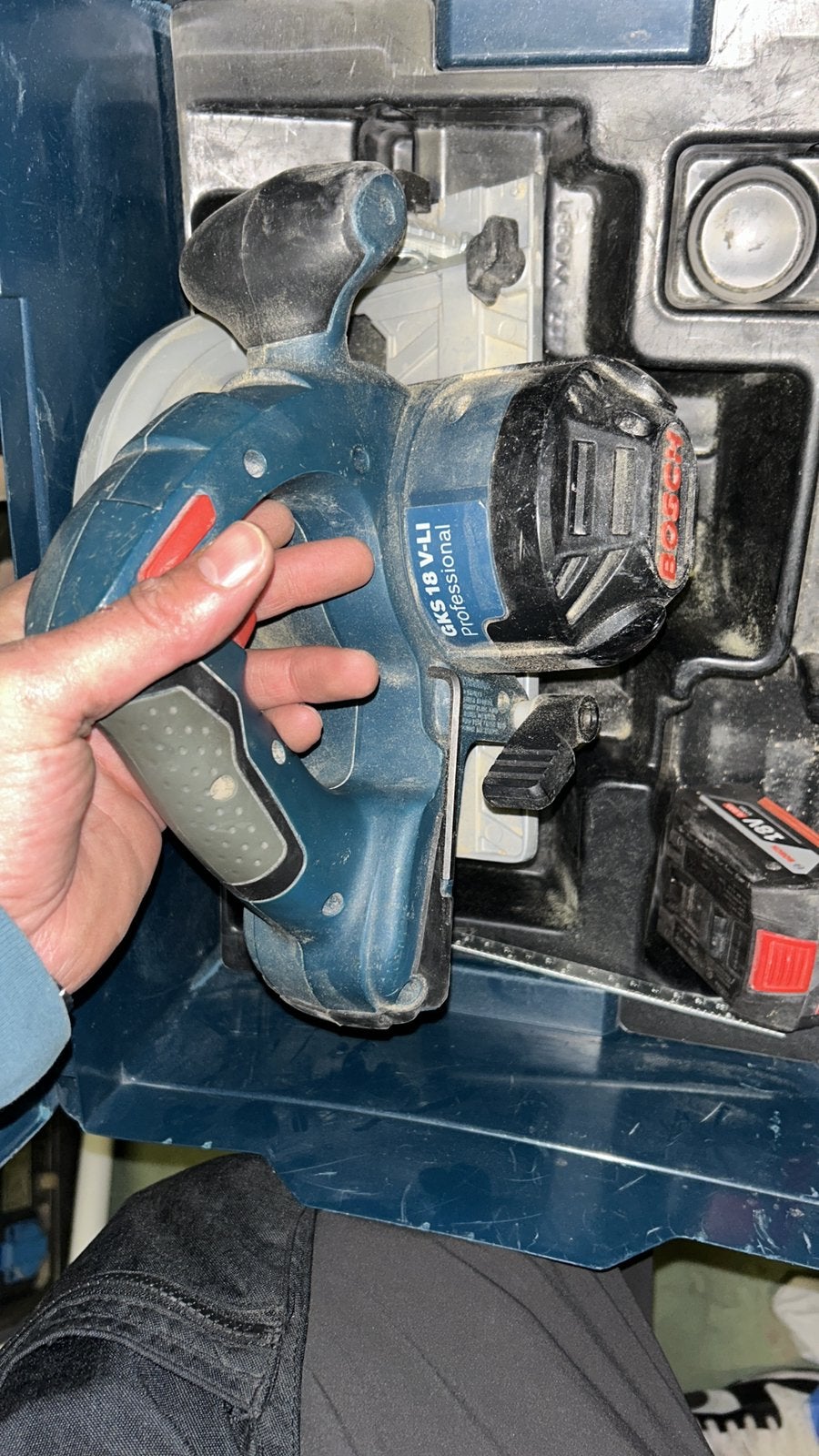 Bosch blauwe cirkelzaag, Ophalen, Zo goed als nieuw