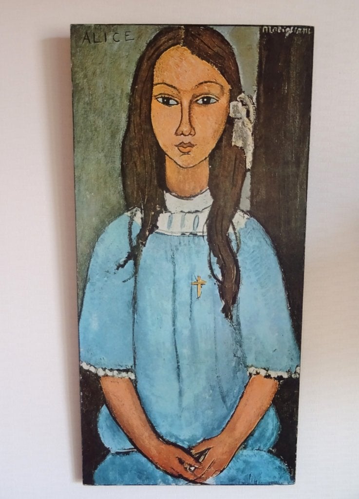 Déco murale d'après l'oeuvre "Alice" d'Amadeo Modigliani, Maison & Meubles, Enlèvement ou Envoi, Objet de décoration, Vintage