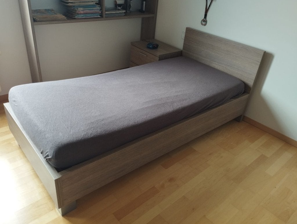 Eénpersoonsbed met lattenbodem en matras, Enlèvement, 90 cm, Matelas