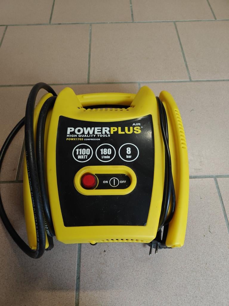 Powerplus draagbare compressor, Ophalen