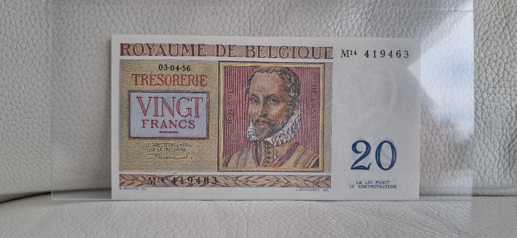 20 francs 1956 - Williot  - Fdc biljet, Postzegels en Munten, Bankbiljetten | België, Verzenden, Los biljet