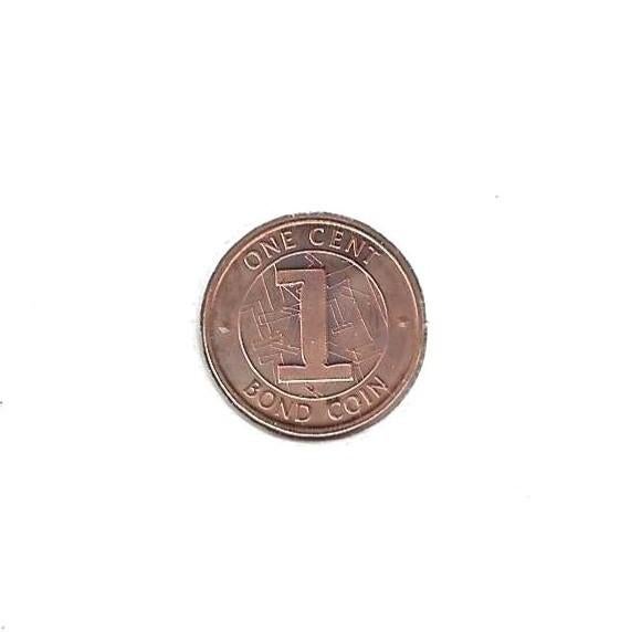 Zimbabwe, 1 Cent 2014 (BOND COIN)., Postzegels en Munten, Munten | Afrika, Ophalen of Verzenden, Zimbabwe, Losse munt