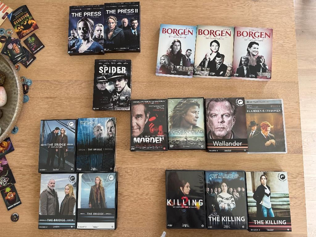 Lot Scandinavische crimi serie DVDs, Coffret, Comme neuf, À partir de 12 ans, Détective et Thriller