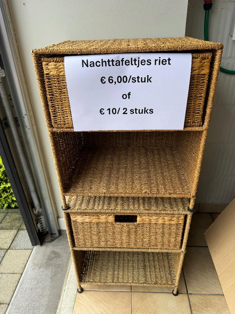 Rieten tafeltjes, Huis en Inrichting, Ophalen