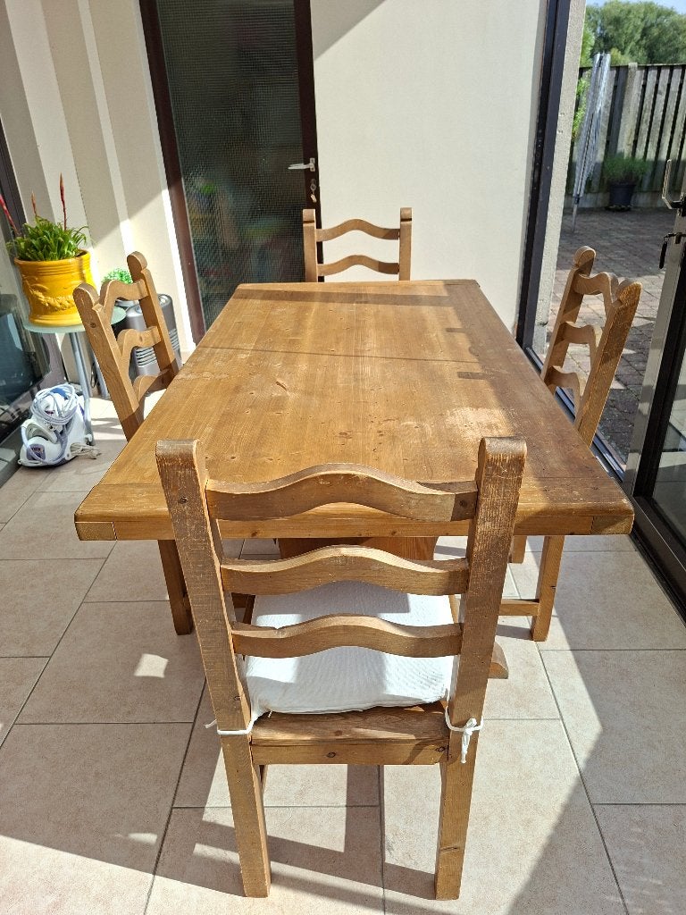 Tafel 4 stoelen, 100 à 150 cm, Quatre personnes, Enlèvement, Utilisé