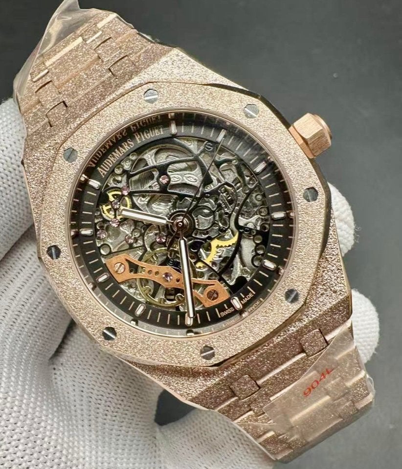 Audemars Piquet Royal Oak Automaat Skeleton, Autres marques, Enlèvement ou Envoi, Acier, Acier