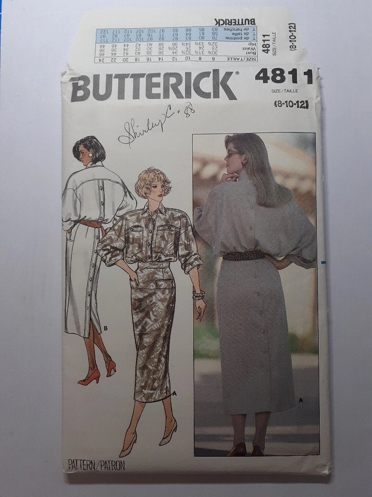 Naaipatroon Butterick 4811 VINTAGE, Hobby en Vrije tijd, Kledingpatronen, Overige merken, Overige typen, Vrouw, Nieuw