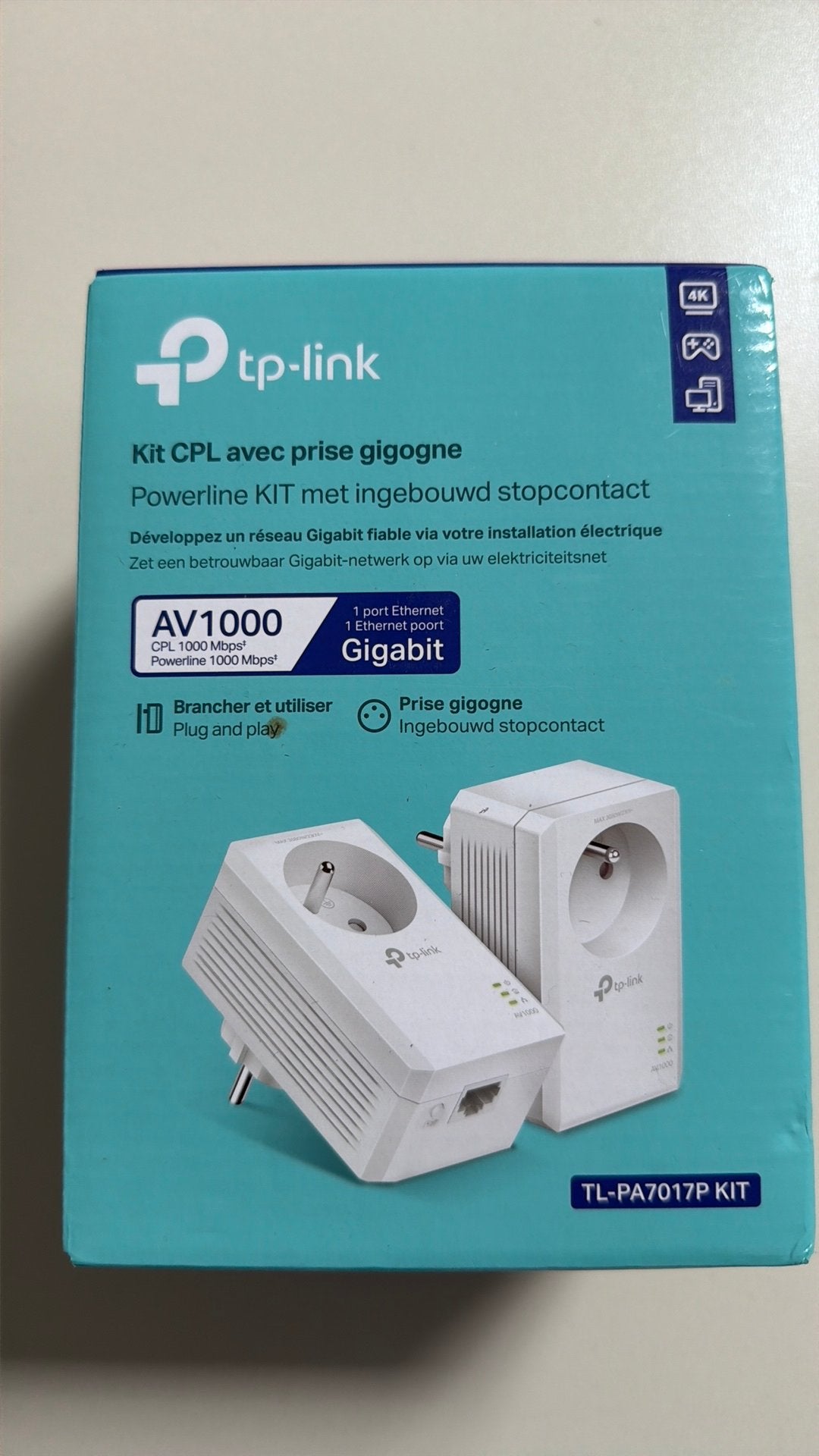 Kit CPL TP-Link TL-PA7017P/1000 Mbit/s, Enlèvement ou Envoi, Utilisé