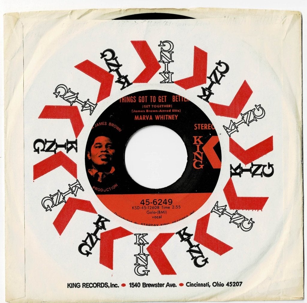 Marva WHITNEY -  Things got to get better / Get out ..., CD & DVD, R&B et Soul, 7 inch, Comme neuf, Housse de protection extérieure