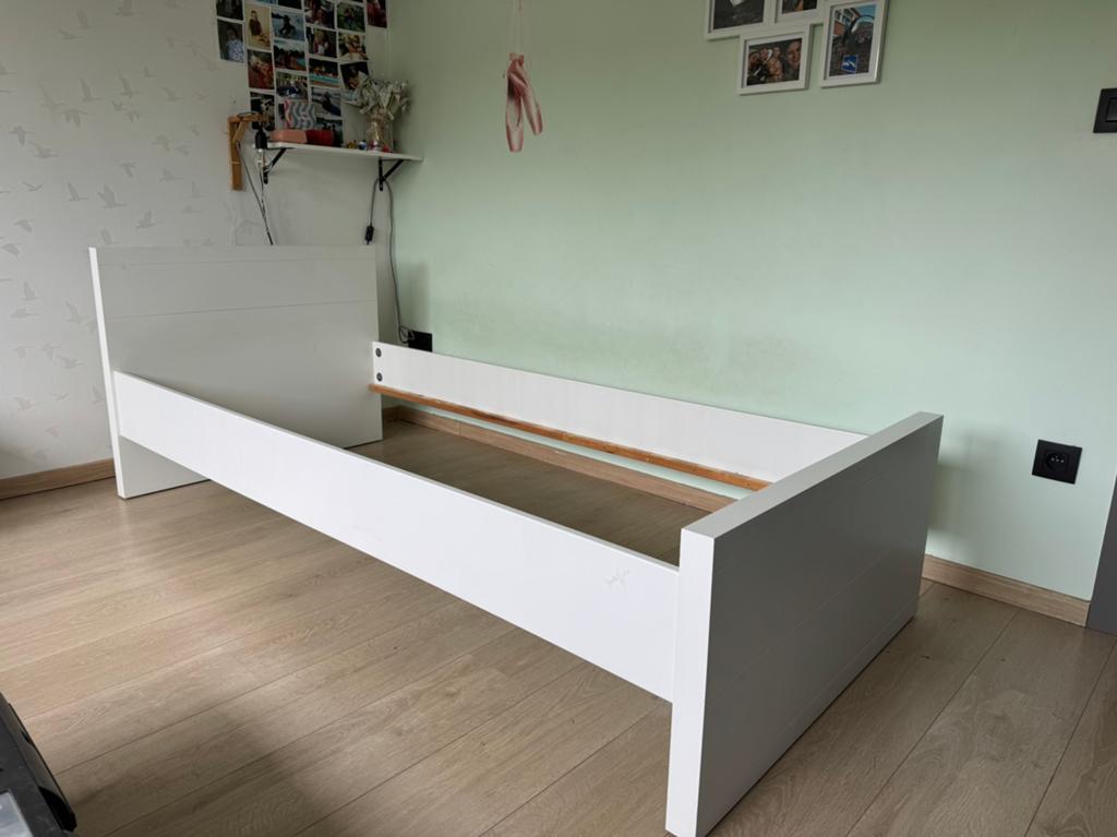 Eenpersoonsbed 90x200, Huis en Inrichting, Slaapkamer | Bedden, Ophalen, Gebruikt, 90 cm, Eenpersoons