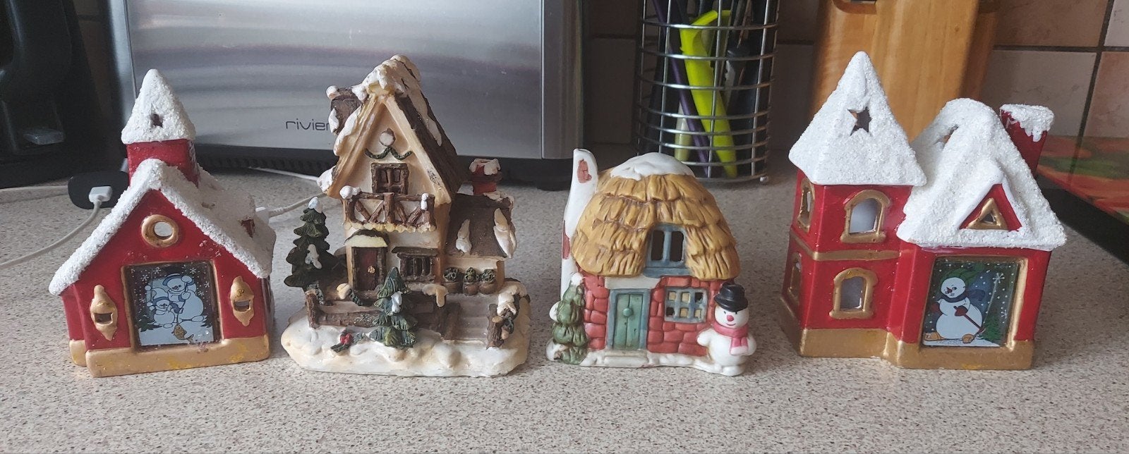 4 maisons de noël pour village, Divers, Noël, Enlèvement ou Envoi