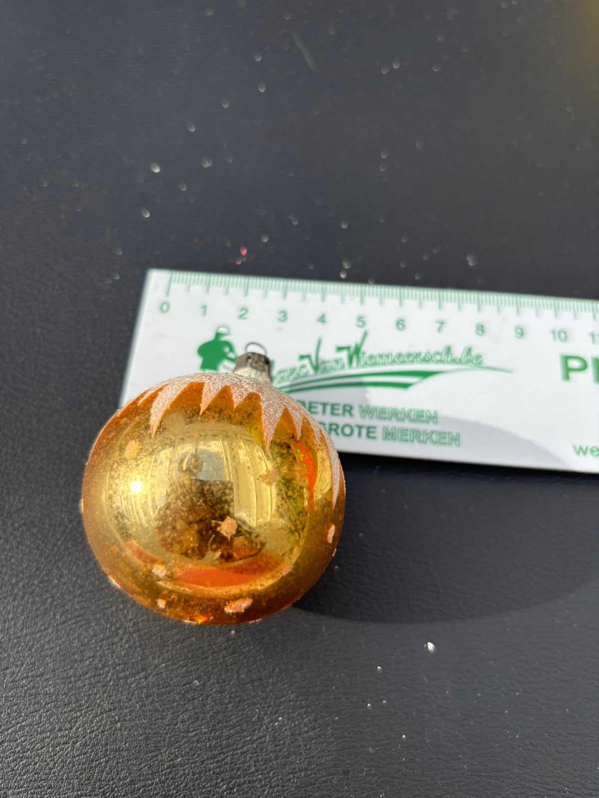 Vintage kerstbal goud, Diversen, Ophalen, Gebruikt