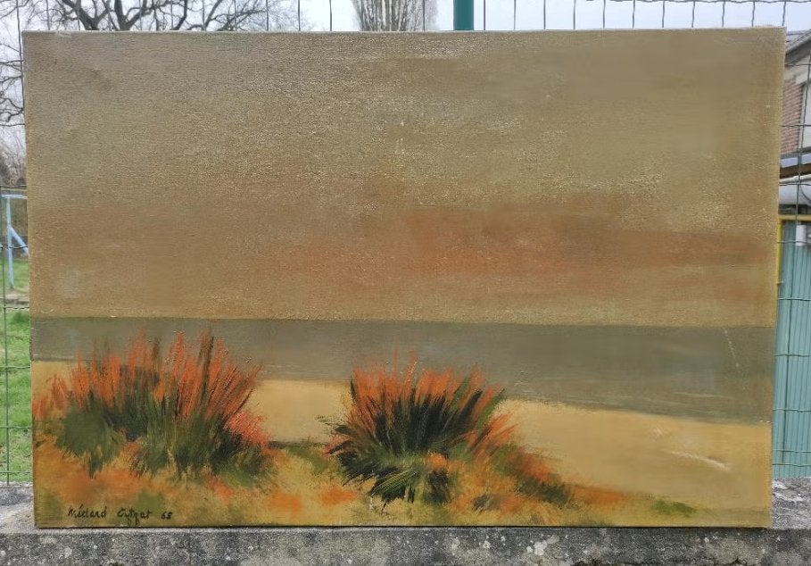 Huile sur toile les dunes signe medard tytgat, Ophalen, Doek