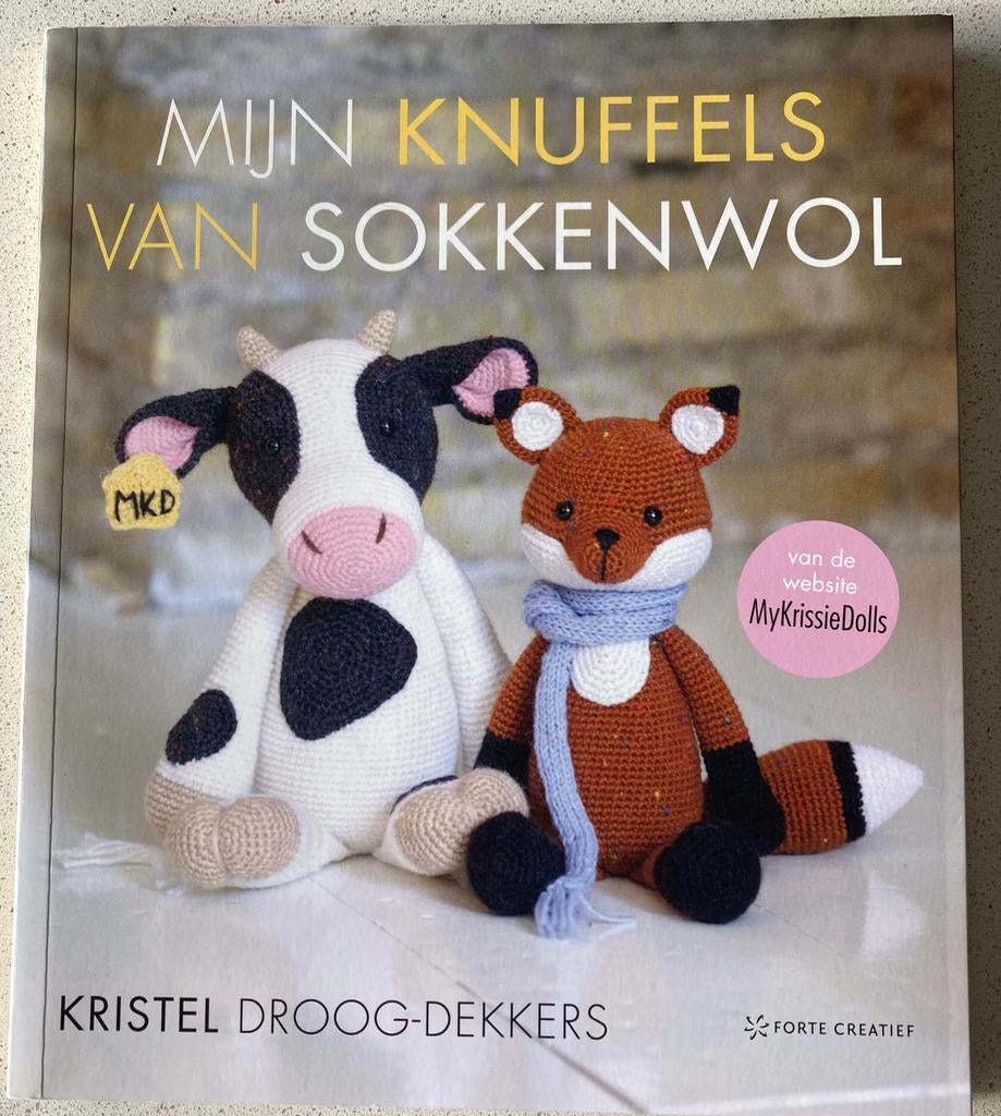 Mijn knuffels van sokkenwol - kristel droog-dekkers, Hobby en Vrije tijd, Breien en Haken, Zo goed als nieuw, Haken, Patroon of Boek