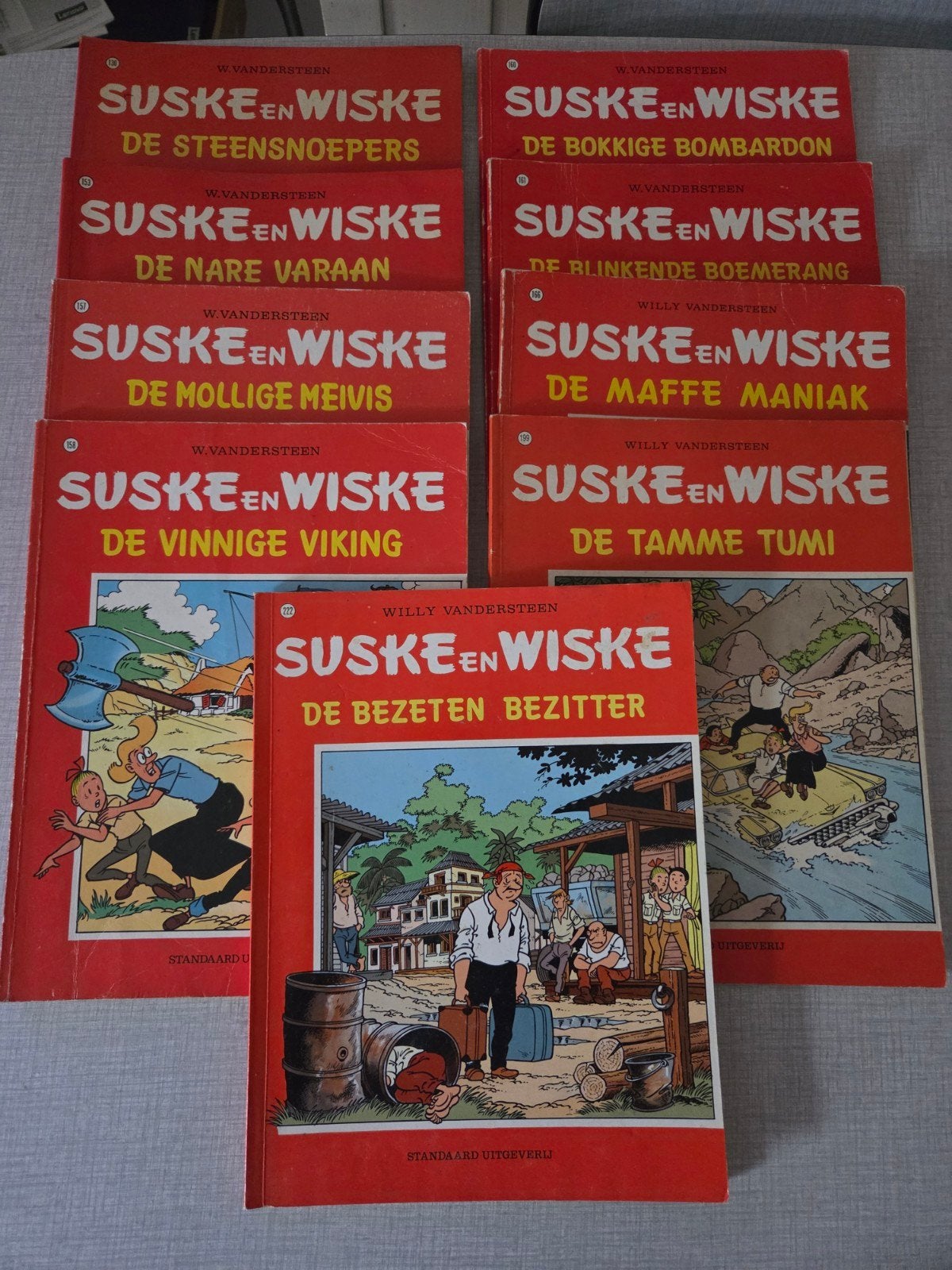 9 x suske en wiske, 1ste drukken., Willy Vandersteen, Ophalen of Verzenden, Zo goed als nieuw, Meerdere stripboeken