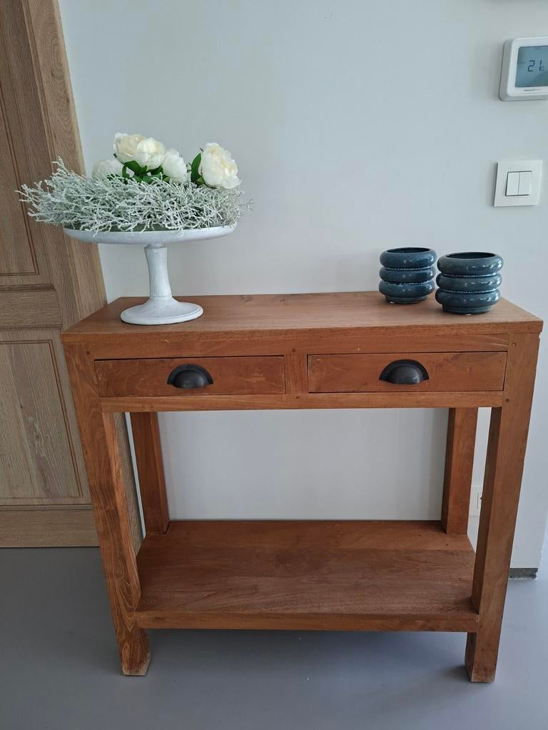 Très belle table d'appoint en teck., Enlèvement