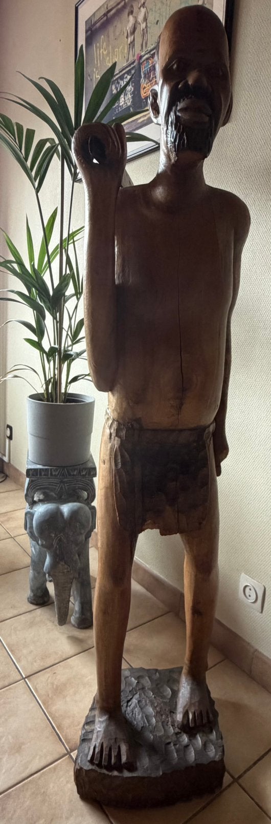 Grande statue africaine à vendre, Enlèvement, Bois, Statue
