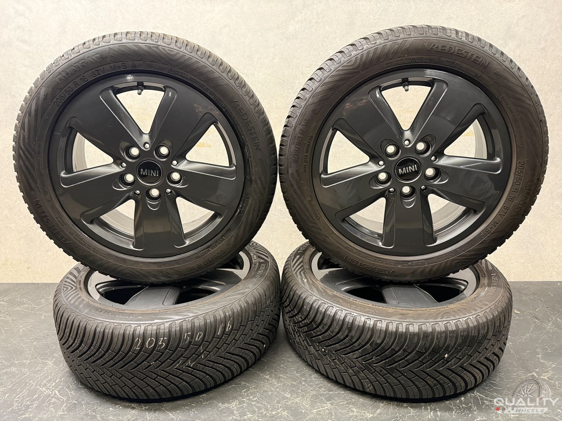 5x112 16” Mini Cooper F55 F56 F57 Velgen + 4s Banden 205/50/, Auto-onderdelen, Gebruikt, -, Banden en Velgen, All Season