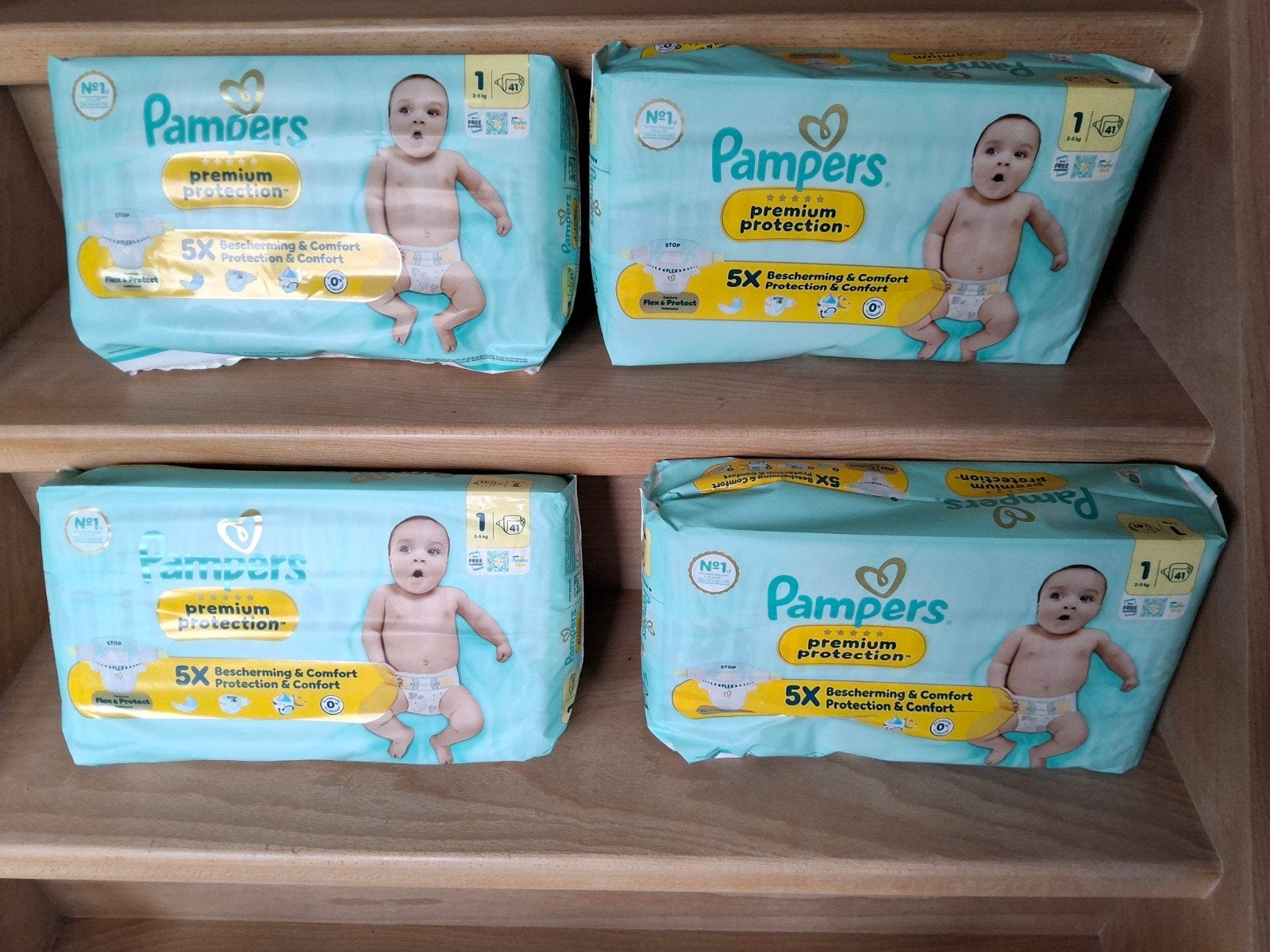 4 pakken pampers maat 1 nieuw, Enlèvement ou Envoi