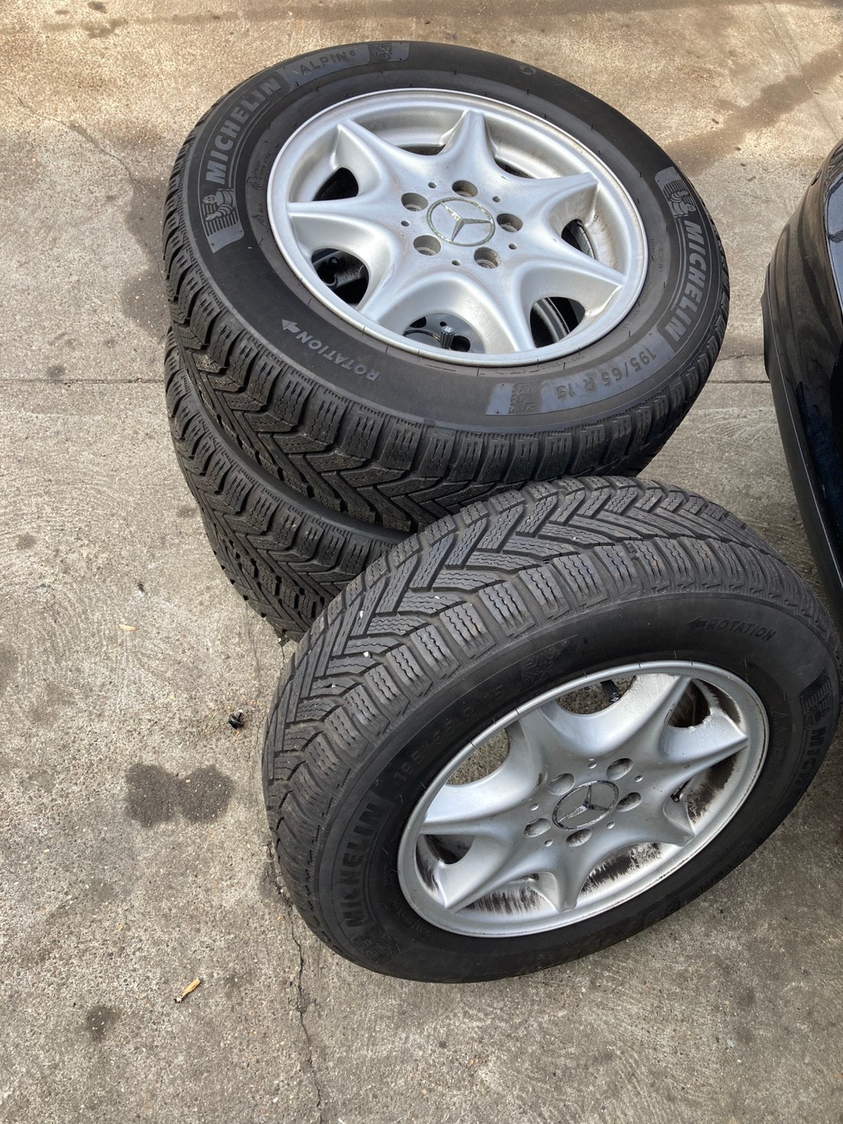 Zo goed als nieuw Mercedes Audi VW 5x112 66.6 195 65 r15, Auto-onderdelen, Banden en Velgen, Ophalen, 15 inch, Banden en Velgen