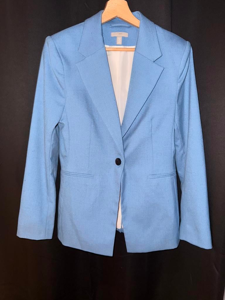 lichtblauwe blazer H&M maat 38, Kleding | Dames, Ophalen, Zo goed als nieuw, Maat 38/40 (M)