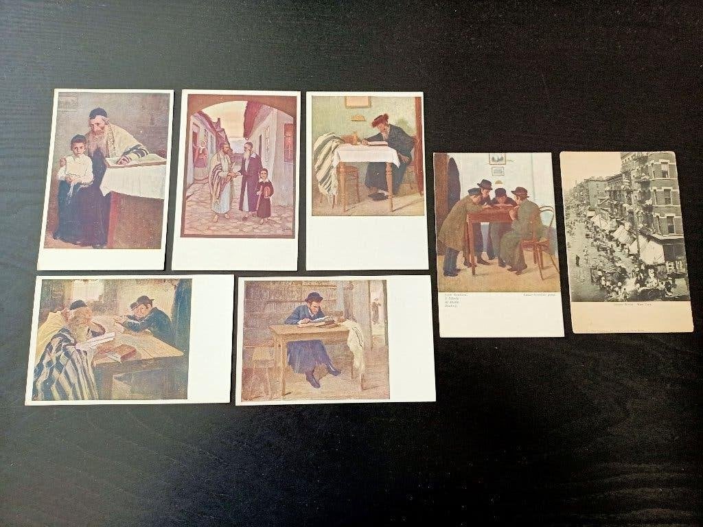 7 Joodse kaarten (judaïca), Verzamelen, Postkaarten | Buitenland, Ophalen of Verzenden