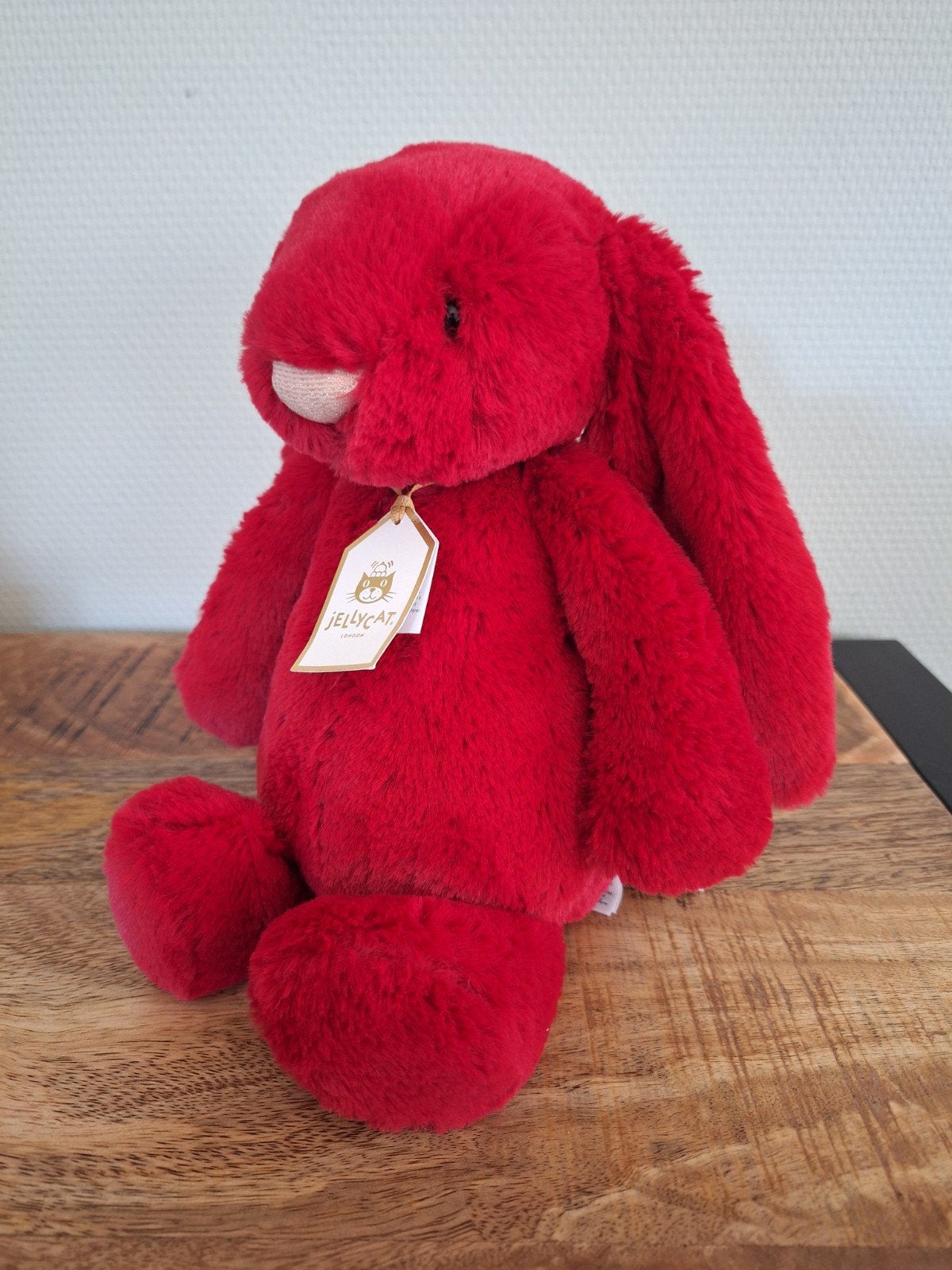 jellycat luxe bashful bunny scarlett medium, Kinderen en Baby's, Ophalen of Verzenden, Met label, Jellycat