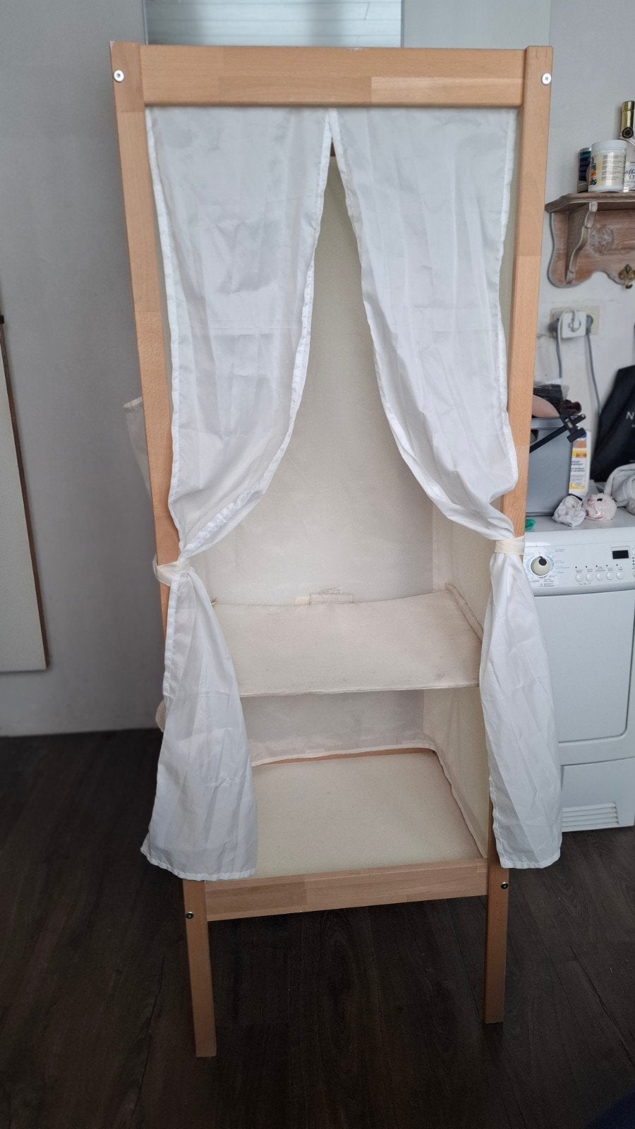 armoir IKEA.  Meuble de rangement en bois et tissu blanc, Maison & Meubles, Enlèvement, Utilisé