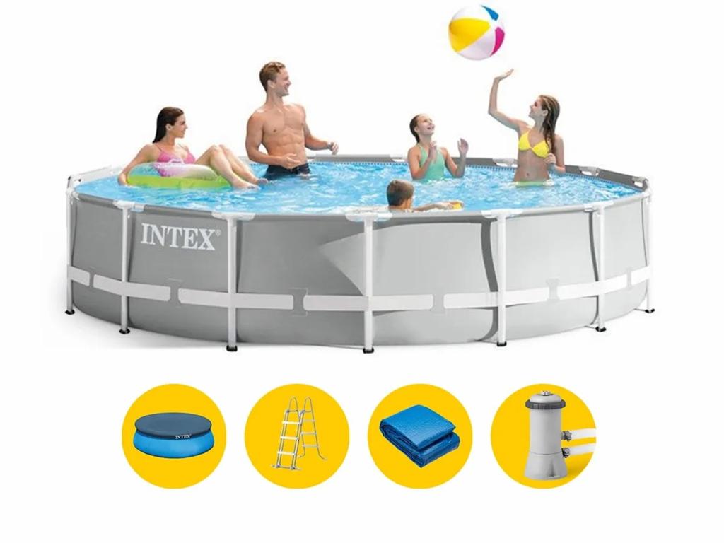 Intex Prism Frame zwembad - 457 x 107 cm, Tuin en Terras, 120 cm of meer, Gebruikt, Ophalen of Verzenden, Minder dan 200 cm