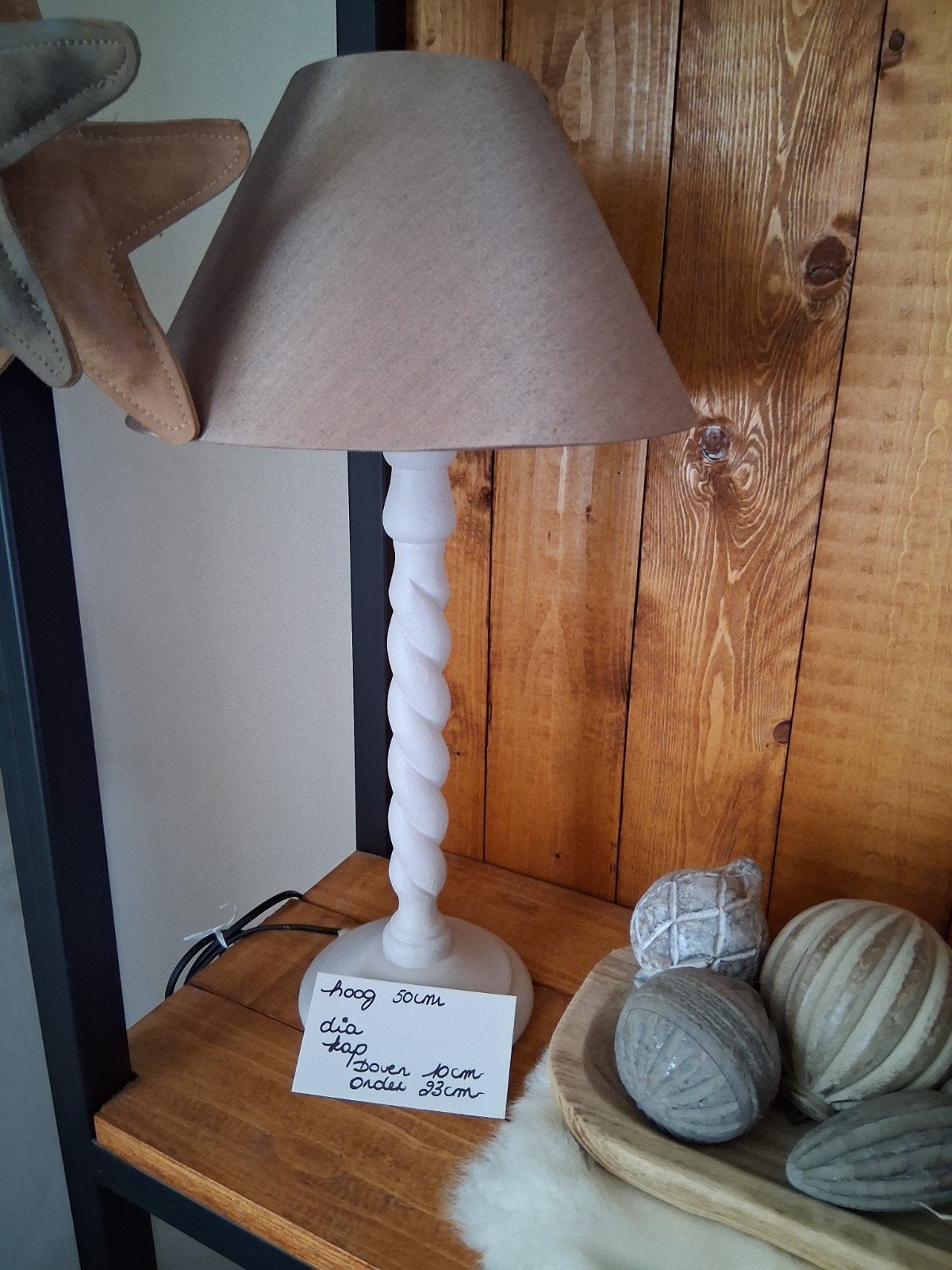 Lamp met gedraaide voet, Ophalen of Verzenden
